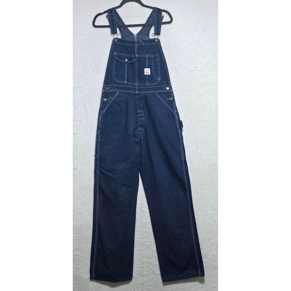 Vintage Pointer Brand Men's Denim Overalls Dark Wash Made in USA W32 L34